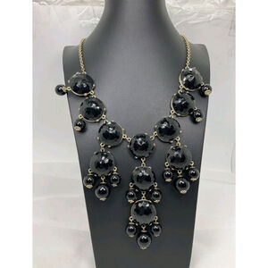 J.Crew Black Stone Bib Statement Necklace | NWOT | 23"